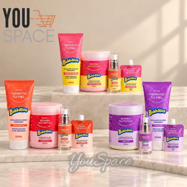 KIT CUIDADO CAPILAR Y CORPORAL BUBBALUU 4 PRODUCTOS FRUTILLA (4) KIT CUIDADO CAPILAR Y CORPORAL BUBBALUU 4 PRODUCTOS FRUTILLA