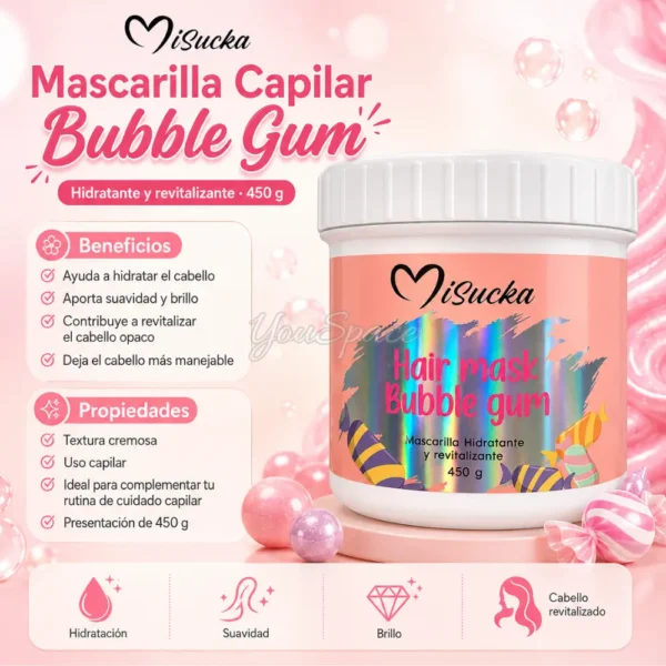 MASCARILLAS CAPILAR HAIR MASK MISUCKA 450 G (6) MASCARILLAS CAPILAR HAIR MASK ROSA MISUCKA 450 G