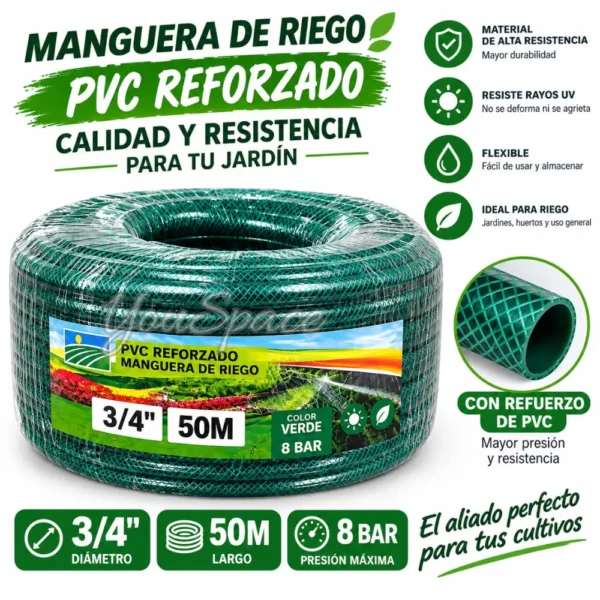 ROLLO MANGUERA DE AGUA 3/4 50 METROS