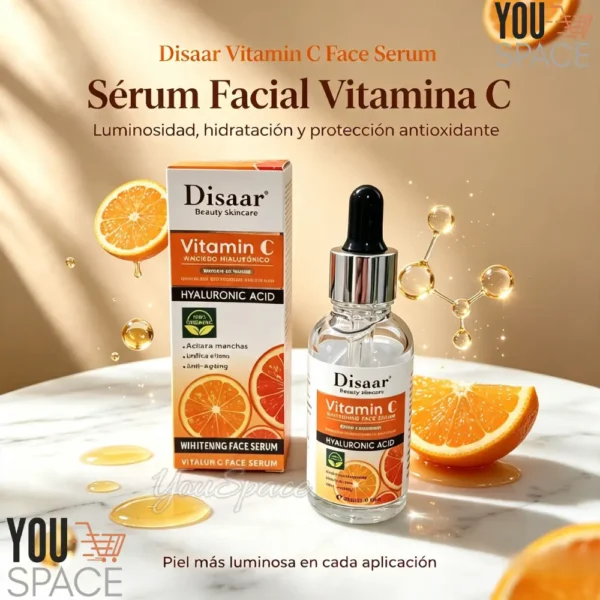 SERUM DE VITAMINA C + ACIDO HIALURONICO DISAAR (1) SERUM FACIAL DE VITAMINA C + ACIDO HIALURONICO DISAAR